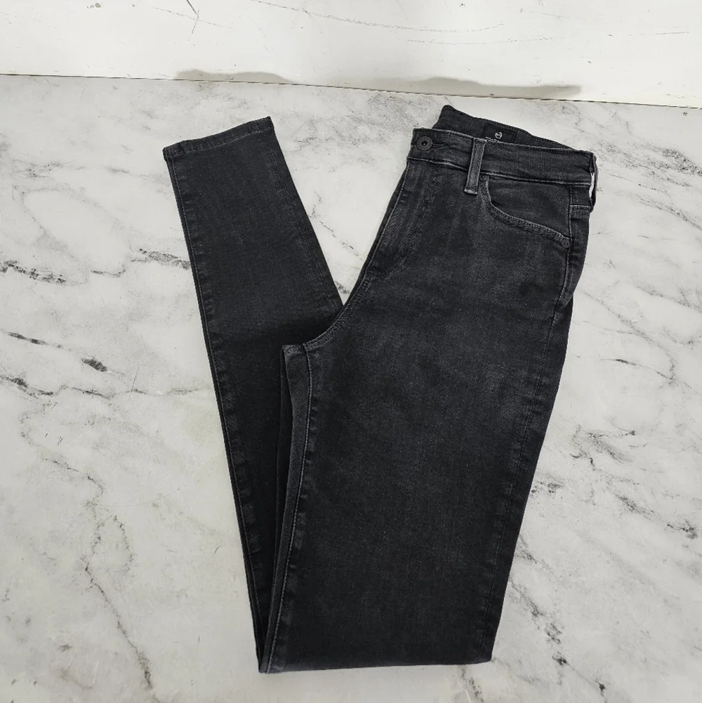 Ag Adriano Goldschmied The Mila Super High Rise Skinny‎ Ankle Black Jeans 28 NWT